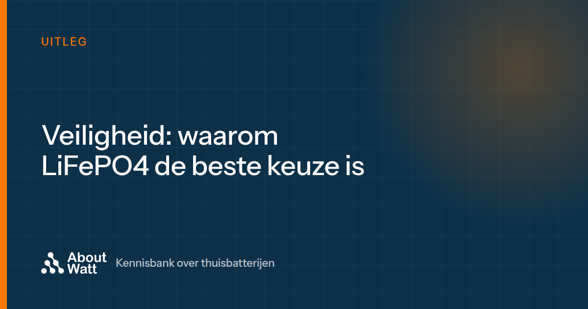 De veiligheid van thuisbatterijen: waarom LiFePO₄ (LFP) de beste keuze is