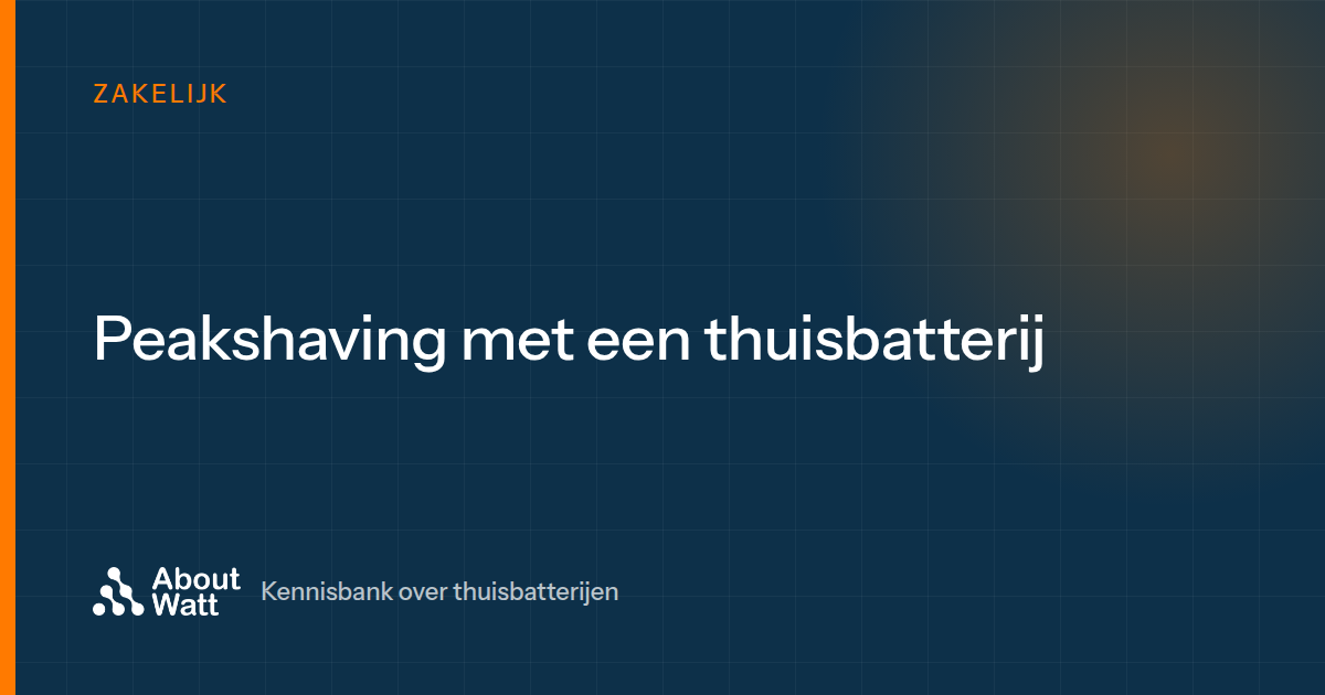 Peakshaving: wat is het en hoe helpt een batterij om piekverbruik te verlagen?