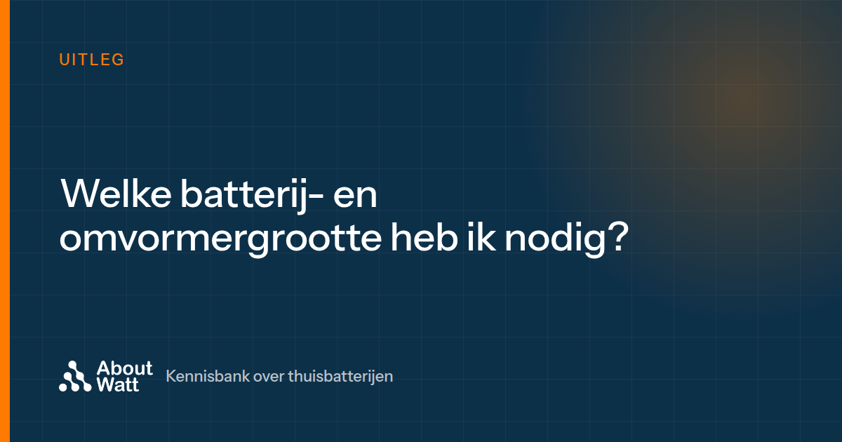 Hoe bereken ik de batterij- en omvormergrootte die ik nodig heb?