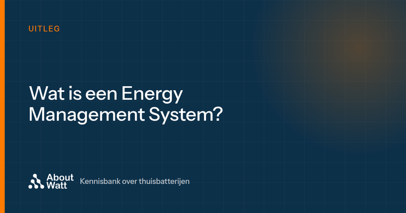 Wat is een Energy Management System (EMS) en waarom is het onmisbaar bij een thuisbatterij?