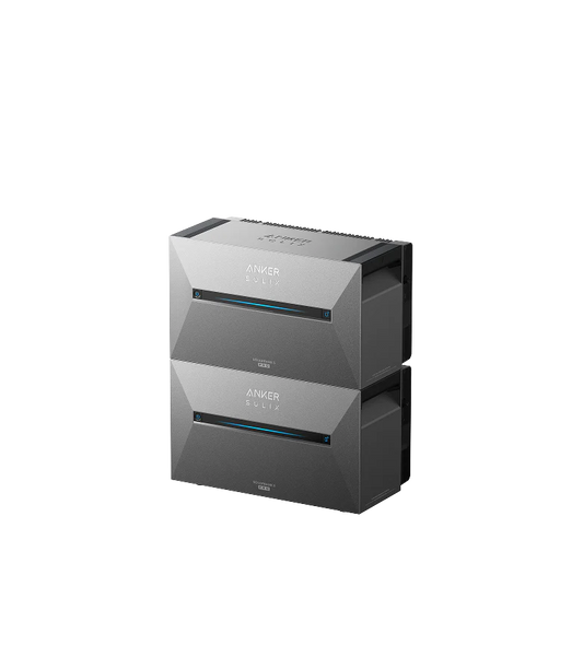 Anker Solix thuisbatterij | 2x Solarbank 3 Pro + 2x BP2700 Expansion batterij, 10.8 kWh opslag + Powerdock + 11 kW EV-lader