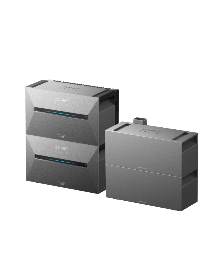 Anker Solix thuisbatterij | 2x Solarbank 3 Pro + 2x BP2700 Expansion batterij, 10.8 kWh opslag + Powerdock + 11 kW EV-lader