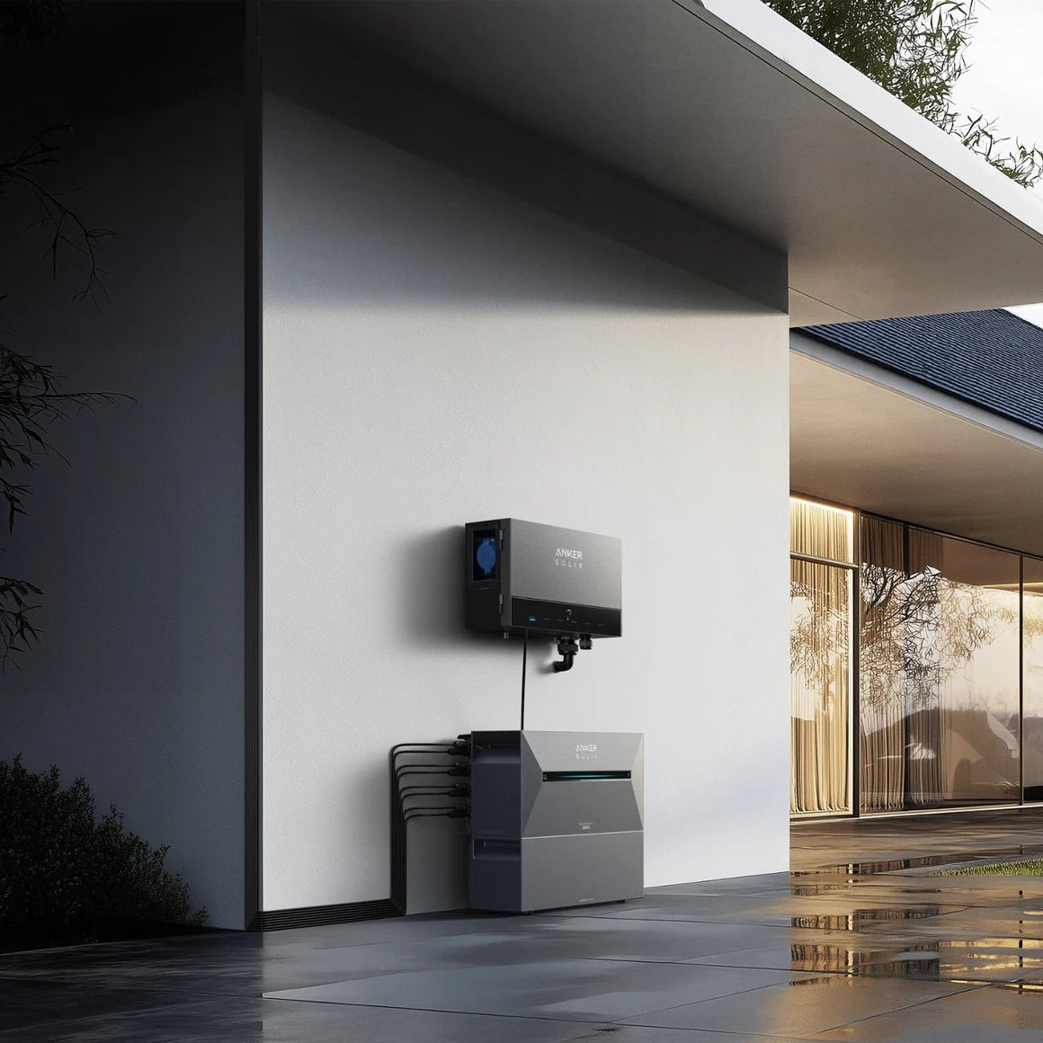 Anker Solix thuisbatterij | 2x Solarbank 3 Pro + 2x BP2700 Expansion batterij, 10.8 kWh opslag + Powerdock + 11 kW EV-lader