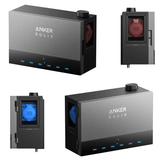 Anker Solix thuisbatterij | 3x Solarbank 3 Pro, 8.1 kWh opslag + Powerdock + 22 kW EV-lader