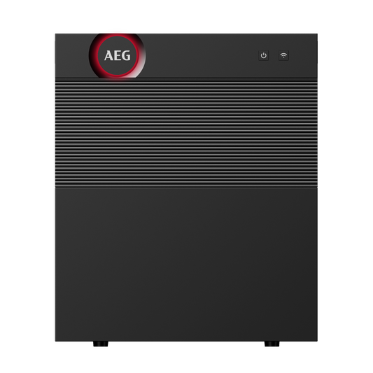AEG Solarcube Pro thuisbatterij 6 kWh - vooraanzicht met AEG-logo en statusindicatie