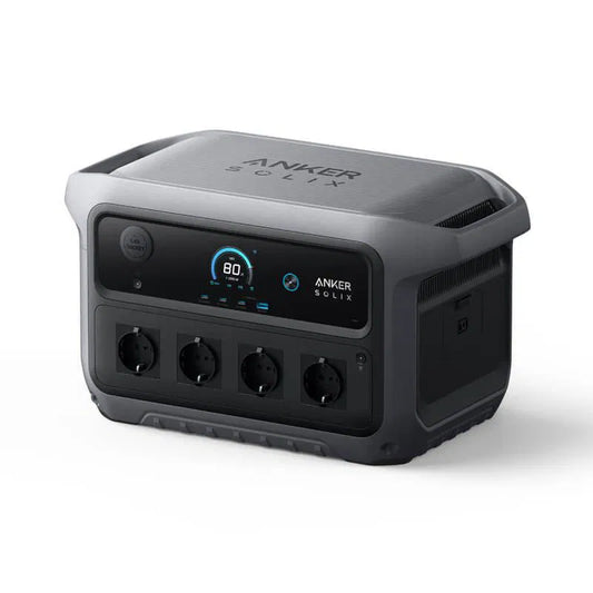 Anker SOLIX C2000 Gen 2 portable power station vooraanzicht 2.048 Wh met display en 4 AC-stopcontacten