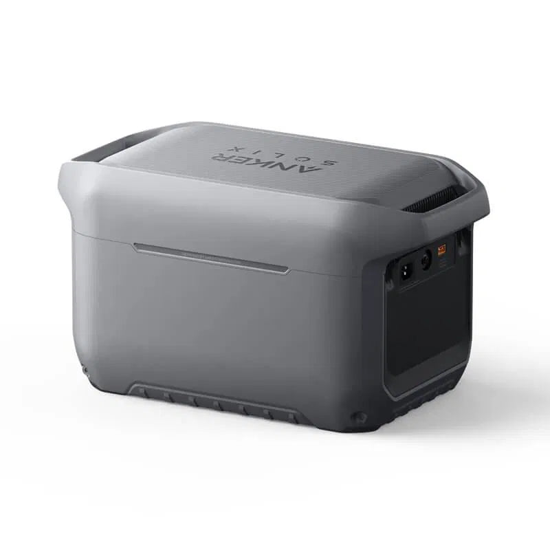 Anker SOLIX C2000 Gen 2 schuine achterzijde met netstroomingang en zonne-input XT60i