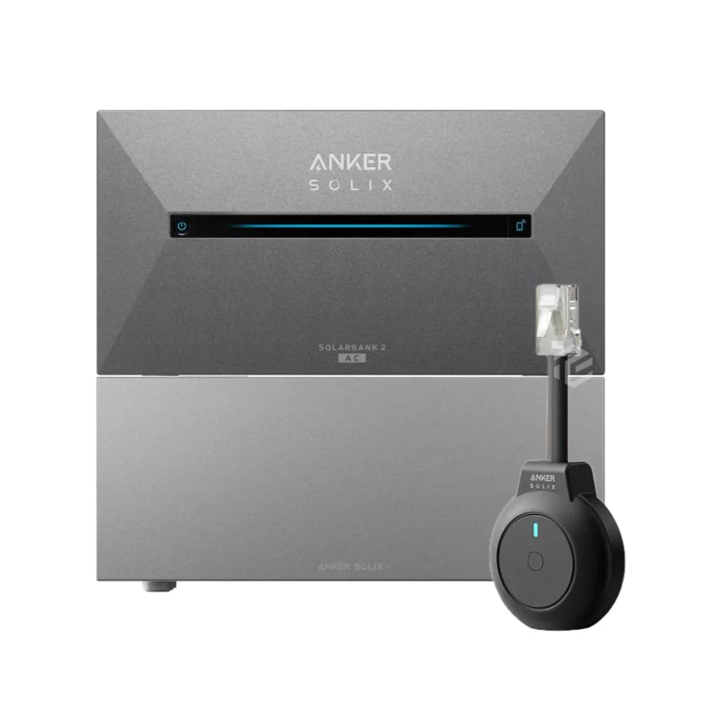 Anker Solix plug-in thuisbatterij | Solarbank 2 AC + BP2700 Expansion batterij, 4.3 kWh opslag incl. P1 meter