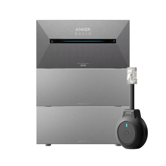 Anker Solix plug-in thuisbatterij | Solarbank 2 AC + 2x BP2700 Expansion batterij, 7.0 kWh opslag, incl. P1 meter