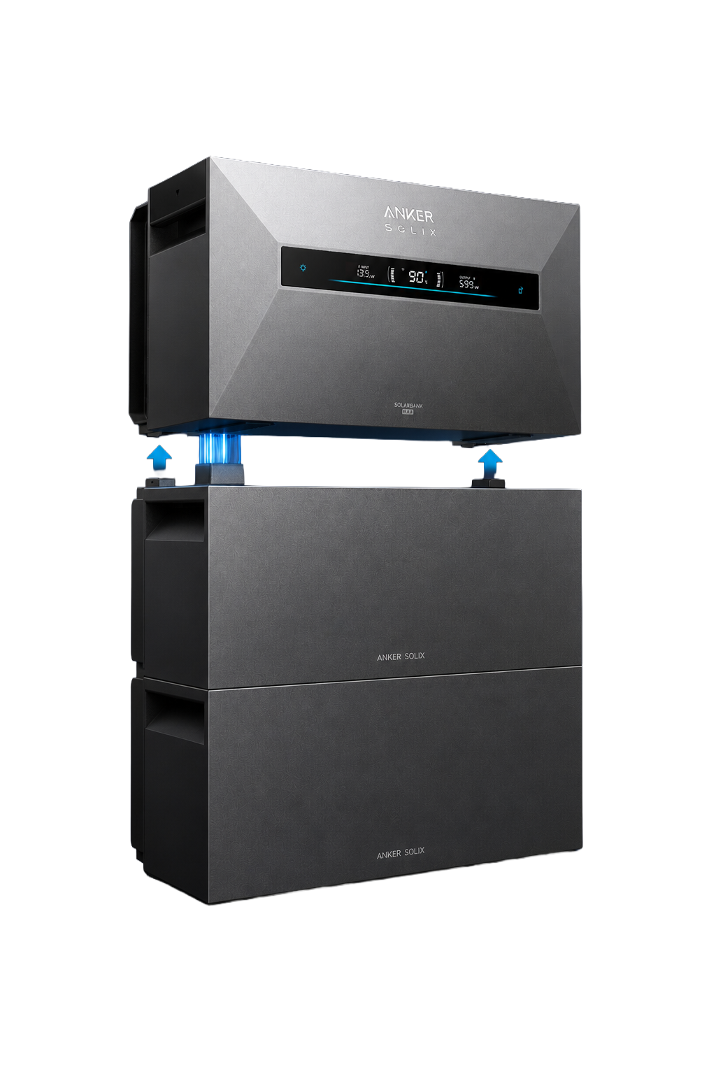 Anker SOLIX Solarbank Max AC met twee BP7000 uitbreidingsbatterijen, 21 kWh modulaire thuisbatterij