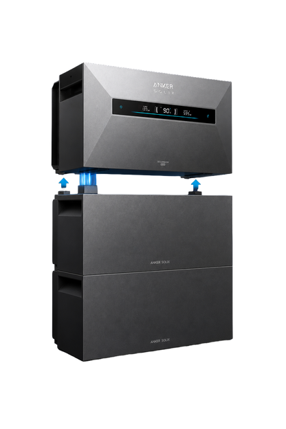 Anker SOLIX Solarbank Max AC met twee BP7000 uitbreidingsbatterijen, 21 kWh modulaire thuisbatterij