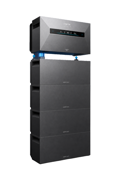 Anker SOLIX Solarbank Max AC met vier BP7000 uitbreidingsbatterijen, 35 kWh thuisaccu