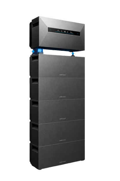 Anker SOLIX Solarbank Max AC met vijf BP7000 uitbreidingsbatterijen, 42 kWh maximale opslag