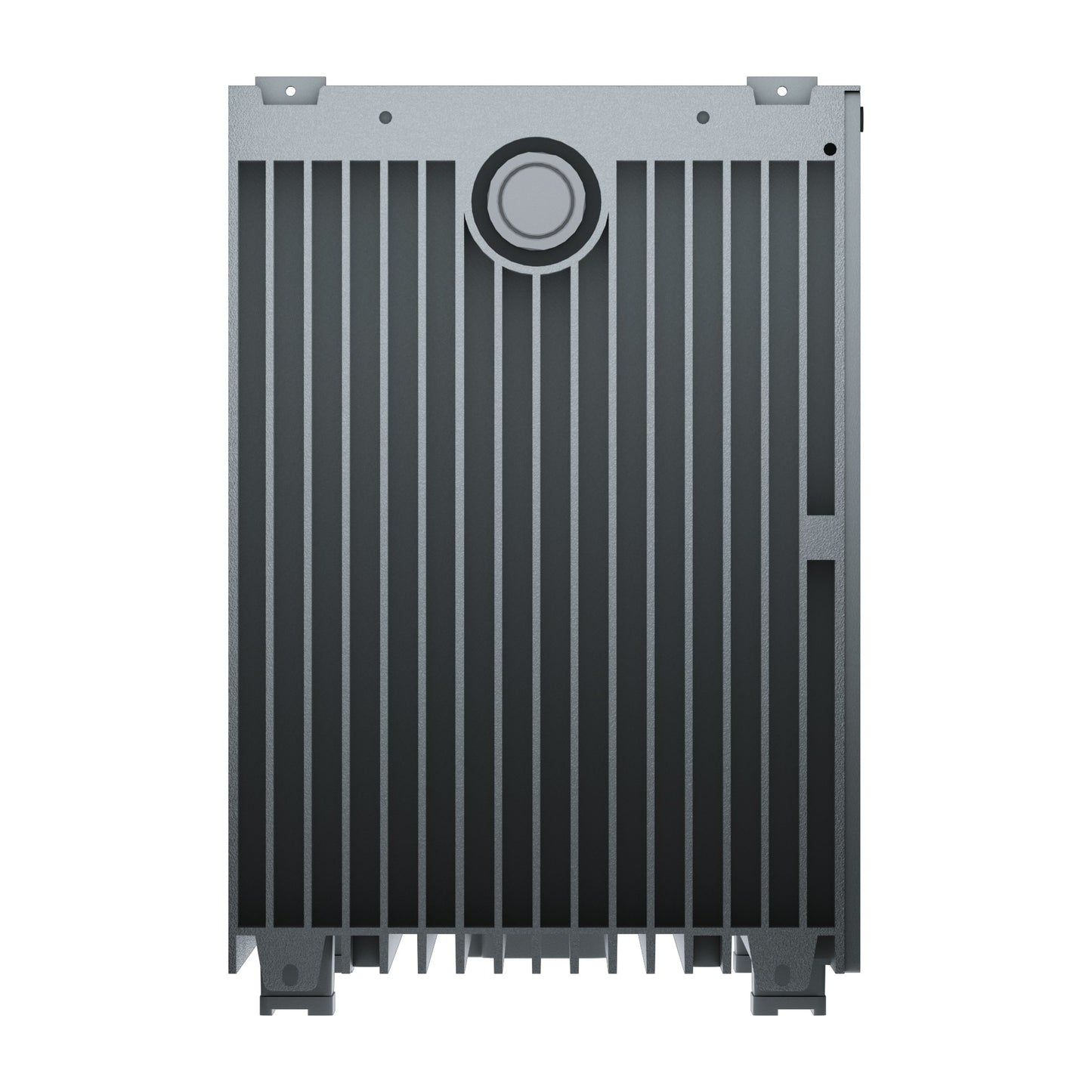 Achterzijde Hoymiles HiBattery 4020 AC met geïntegreerd stopcontact en koelribben