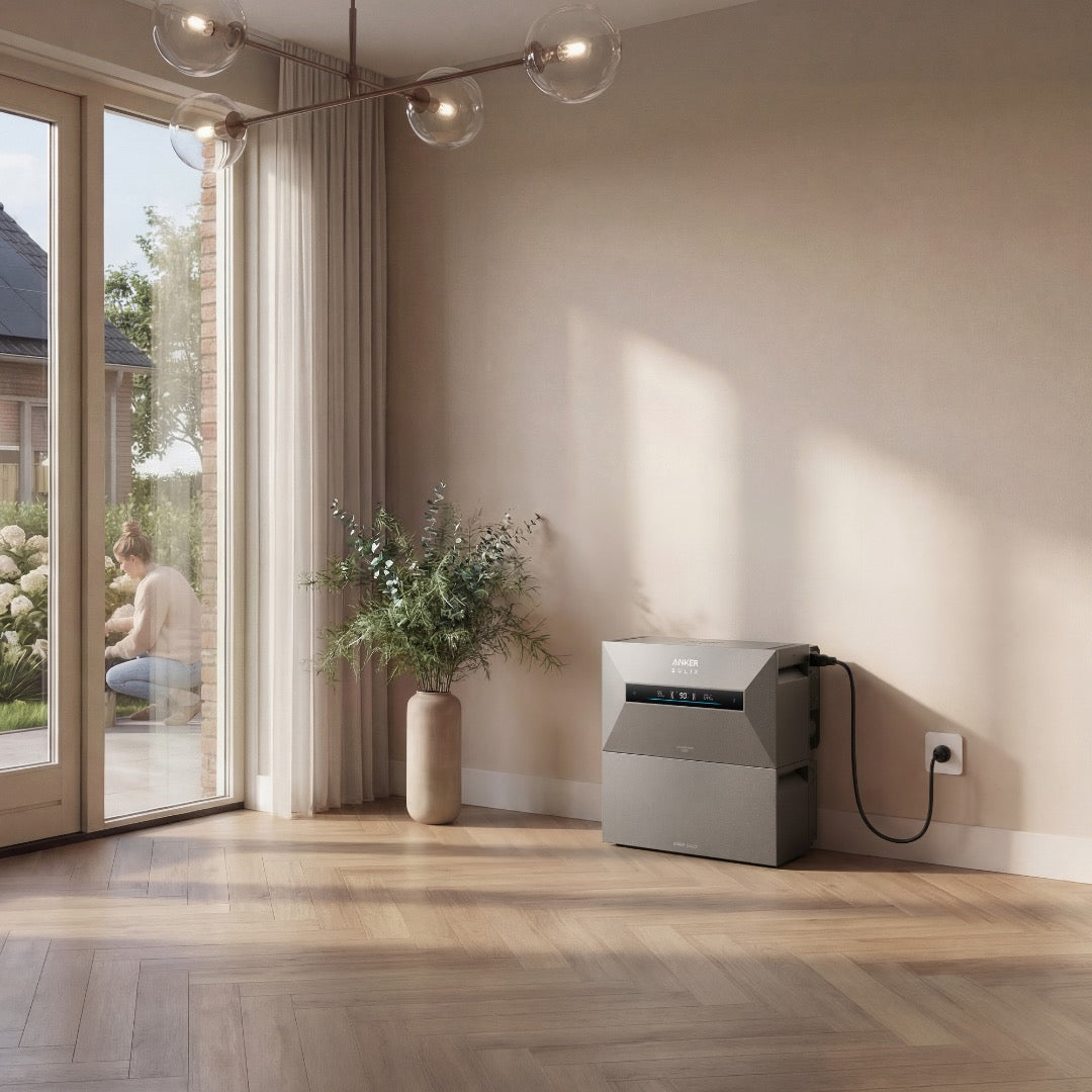 Anker SOLIX Solarbank Max AC 14 kWh configuratie lifestyle opstelling